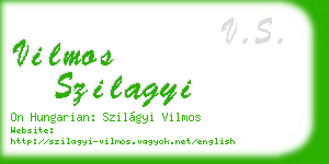 vilmos szilagyi business card